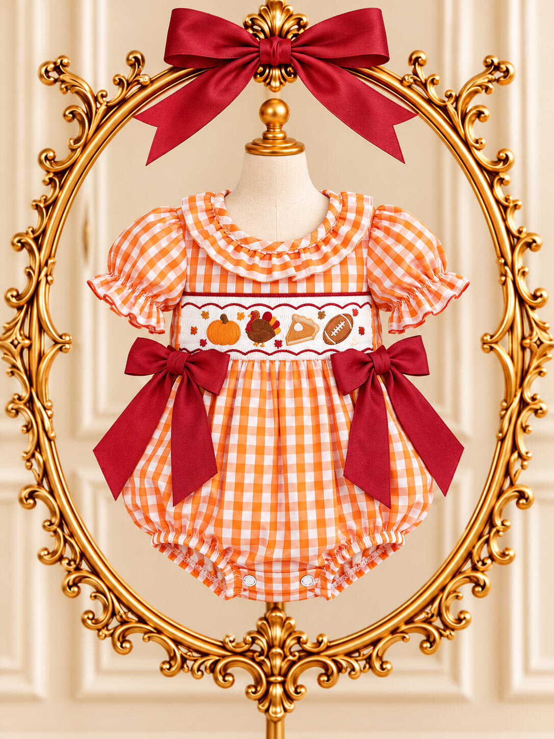 pink tree bows dress
