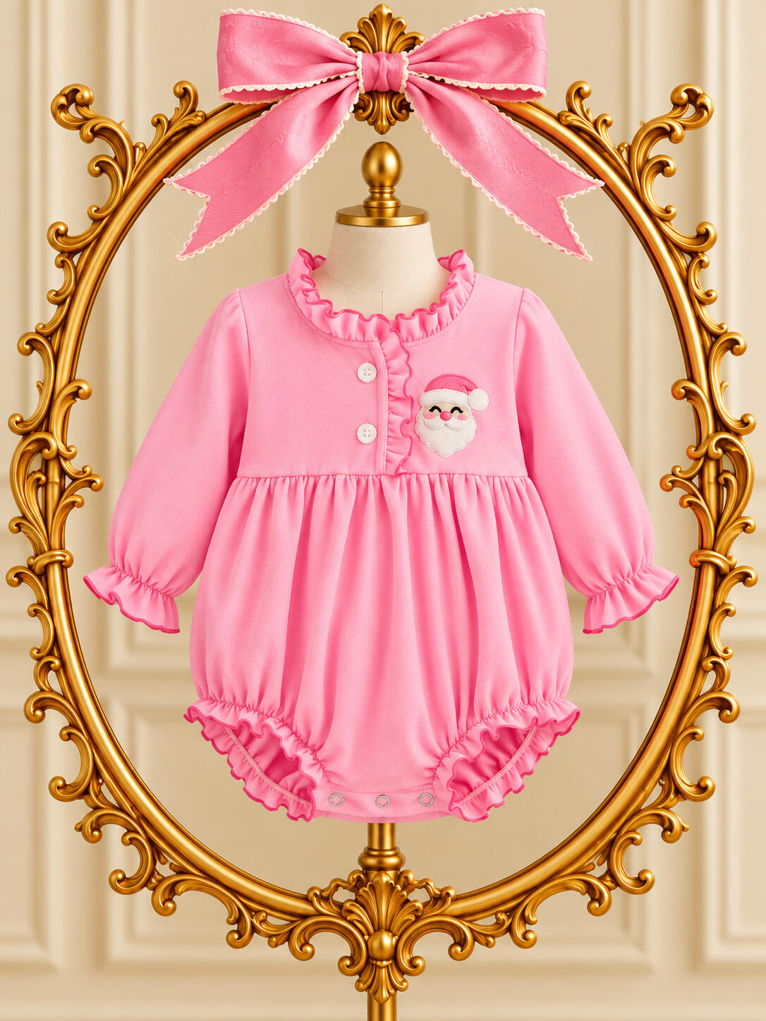 pink tree bows dress
