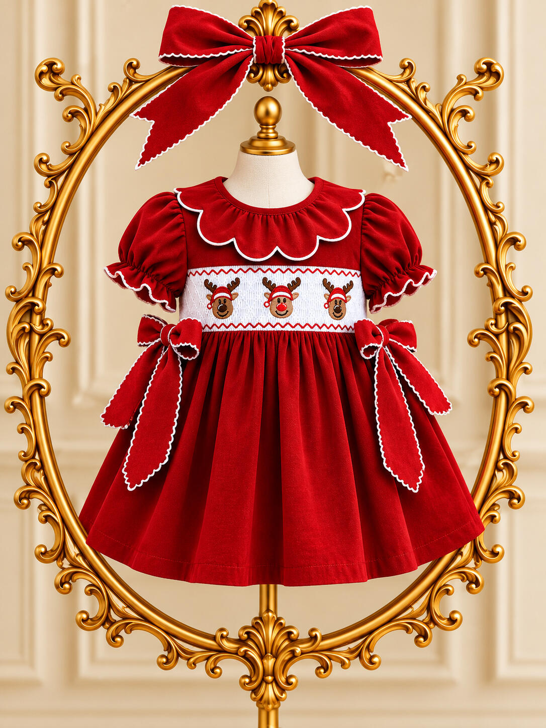 pink tree bows dress