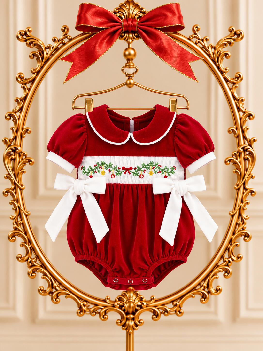 red velvet dress