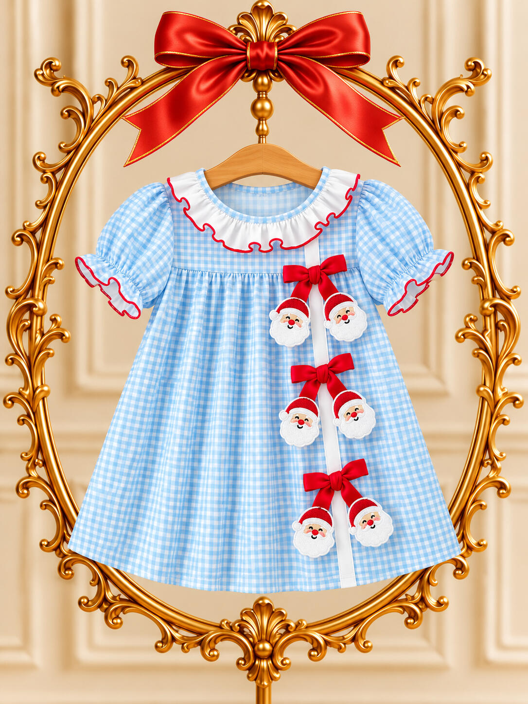 pink tree bows dress